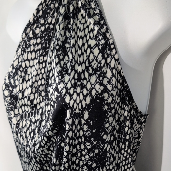 Parker Black and White Halter Dress - Picture 2 of 7